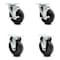 Service Caster 5 Inch Phenolic Swivel Top Plate Caster Set with 2 Brakes 2 Rigid SCC-20S514-PHS-TLB-2-R-2 - alternate 1